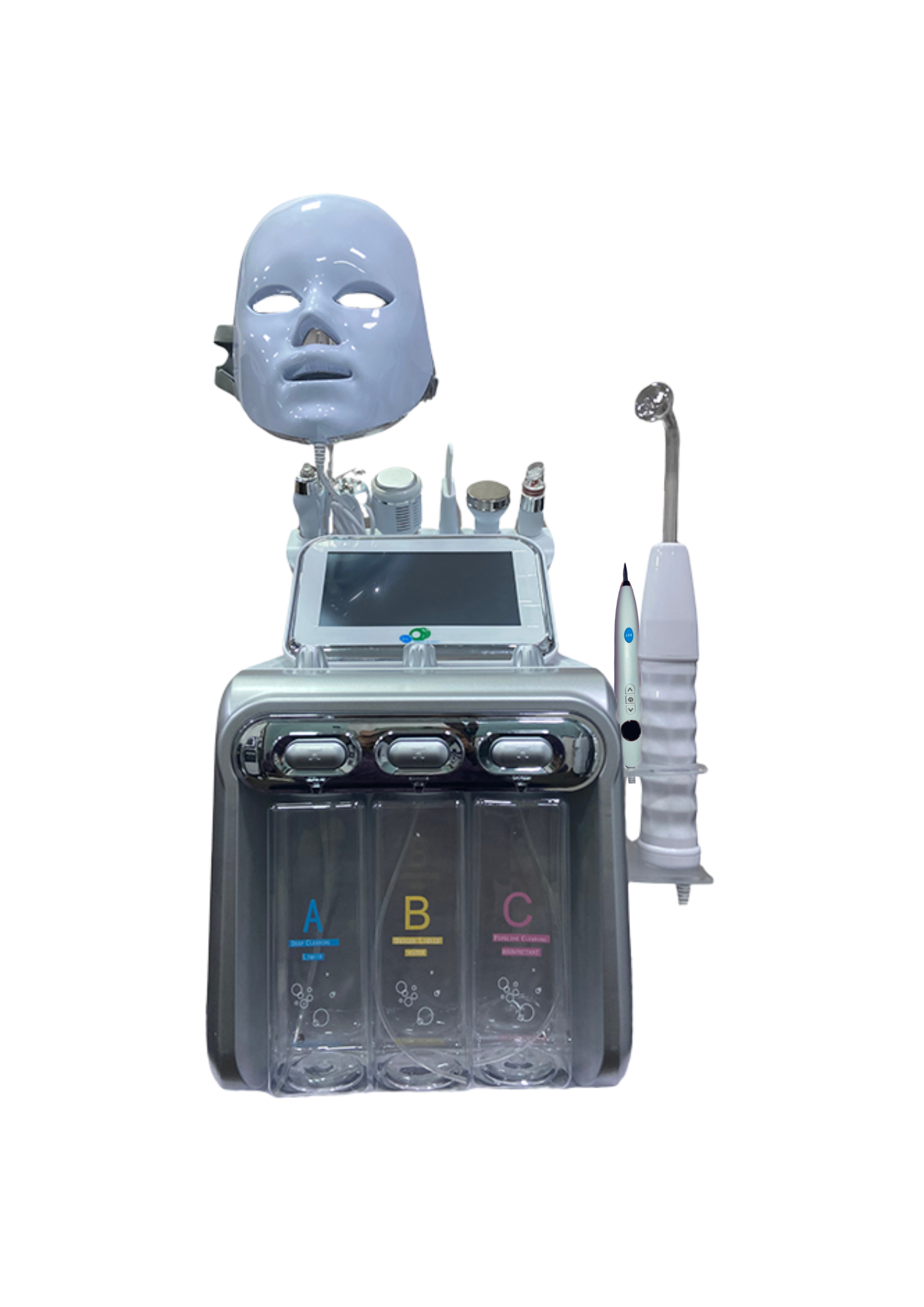 Beautrix Aesthetics 9-in-1 Hydra Facial Machine | Advanced Skin Care Device with Mole Removal, RF Handle, LED Mask, Ice Hammer & High Frequency for Deep Cleansing, Anti-Aging