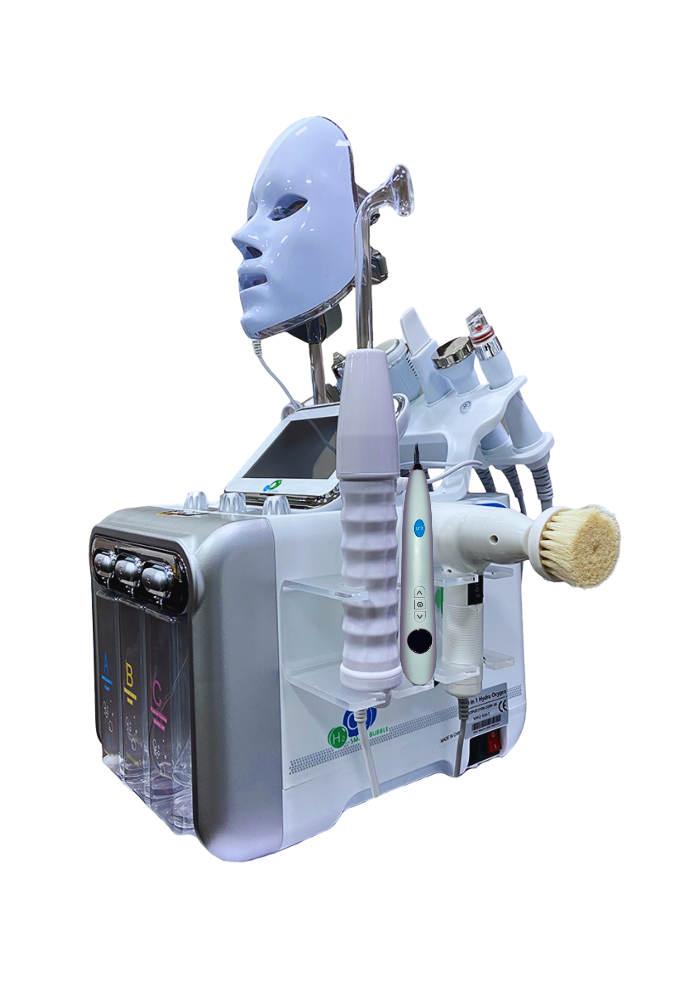 Beautrix Aesthetics 10-in-1 Hydra Facial Machine | Professional Skin Care Device with Mole Removal, RF Handle, Facial Brush, LED Mask, Ice Hammer & High Frequency for Deep Cleansing and Anti-Aging