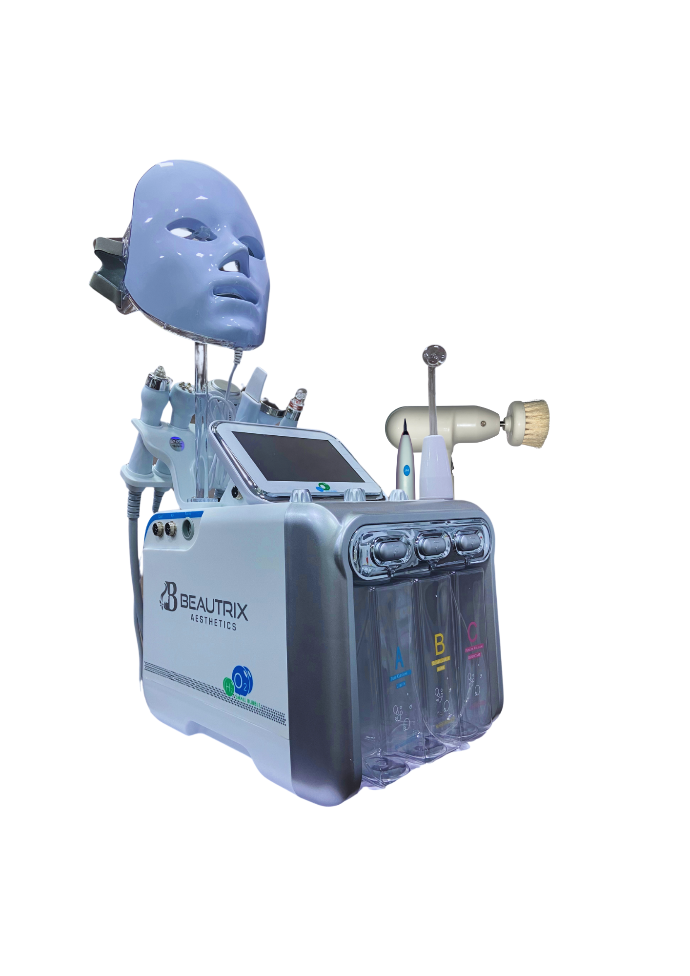 Beautrix Aesthetics 10-in-1 Hydra Facial Machine | Professional Skin Care Device with Mole Removal, RF Handle, Facial Brush, LED Mask, Ice Hammer & High Frequency for Deep Cleansing and Anti-Aging