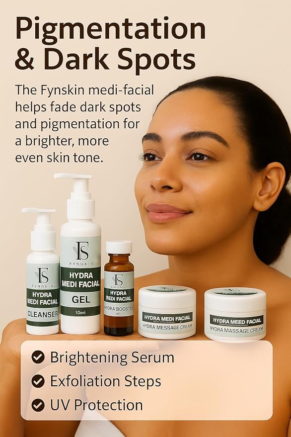 Fynskin Hydra Medi Facial Kit – Complete 8 Step Skincare Set for Deep Hydration & Instant Brightening | Professional Facial Kit for All Skin Types (10-12 Facials )