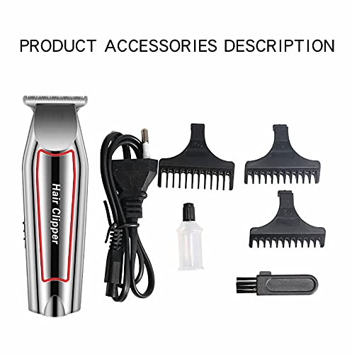 Clippers Cutting Kit Electric Rechargeable Beard Trimmer Cordless Low Noise Daily Travel Use Combs Brush USB Cord Haircut Adults Clipper Suitable for Home