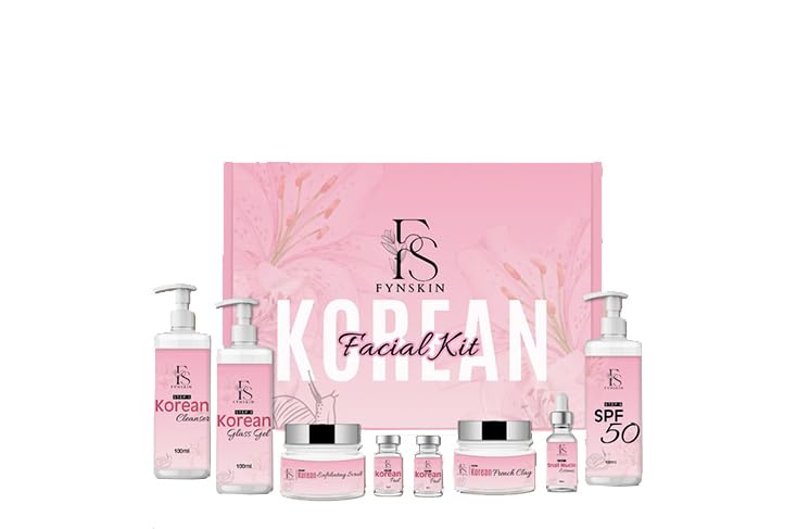 Korean Glass Skin Perfection Hydrafacial Kit: Complete 7-Step Hydra Facial System (450 Gms, 12 - 13 Facials )