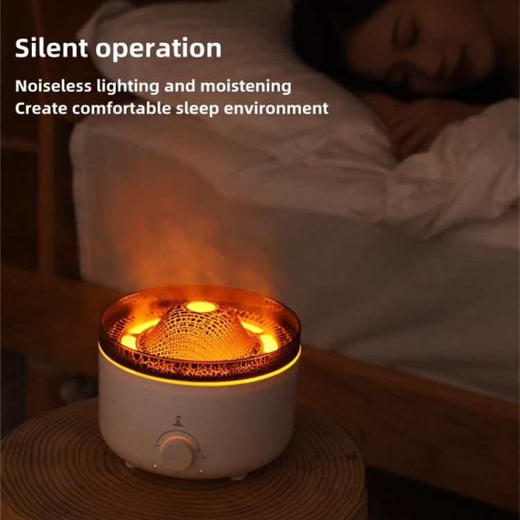 Aroma Diffuer with Volcano Flame Remote Control Aromatherapy Air Humidifier Essential Oil Diffuser