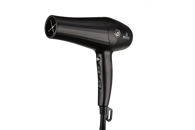 Hair Dryer, 1800W AC Motor, 2 Speed and 3 Heat Settings, Black