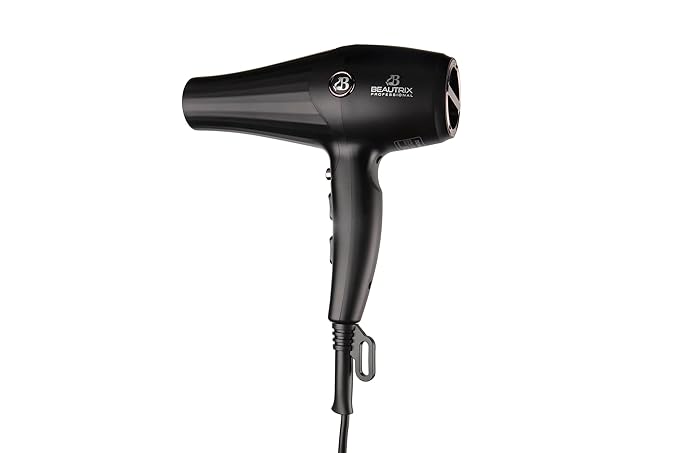 Hair Dryer 1800W AC motor black with Beaufix logo, 2 speed and 3 heat settings