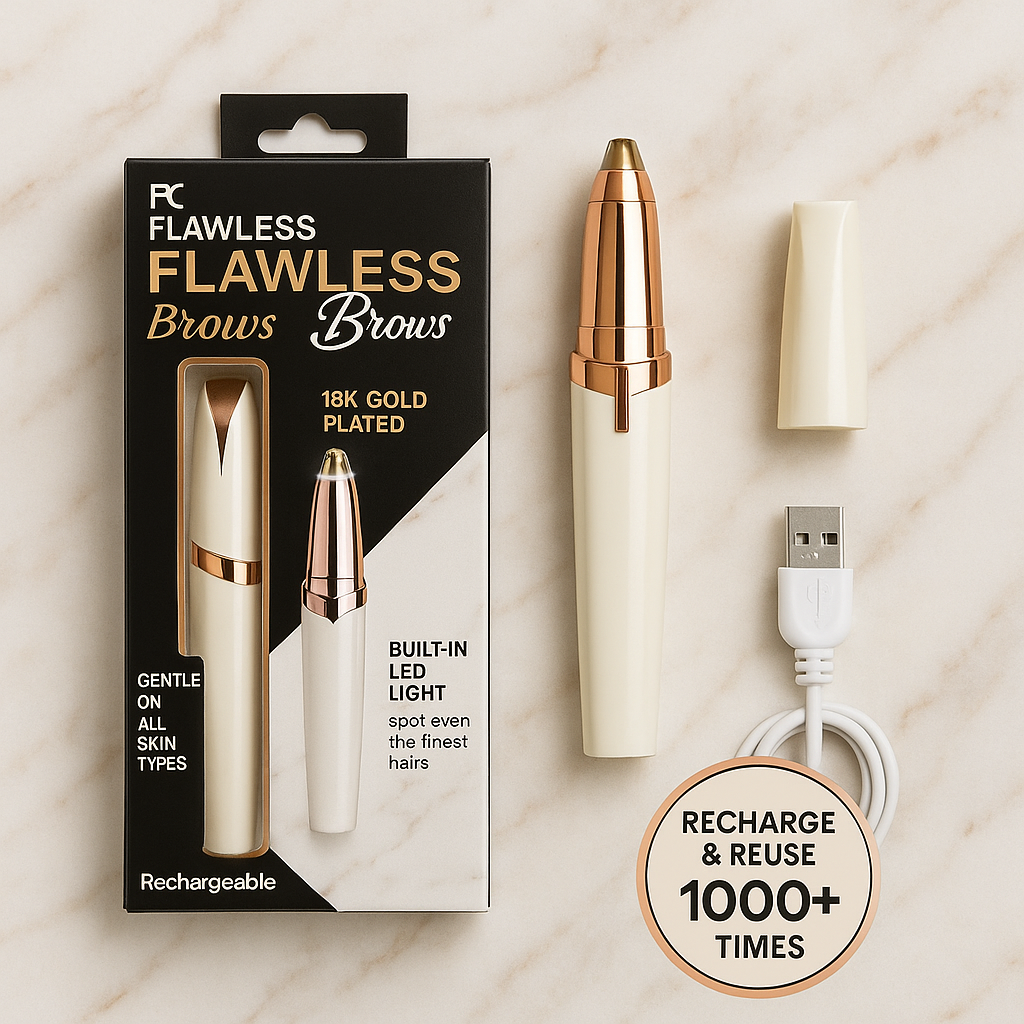 Flawless Brows Rechargeable Eyebrow Hair Remover – 18K Gold Plated