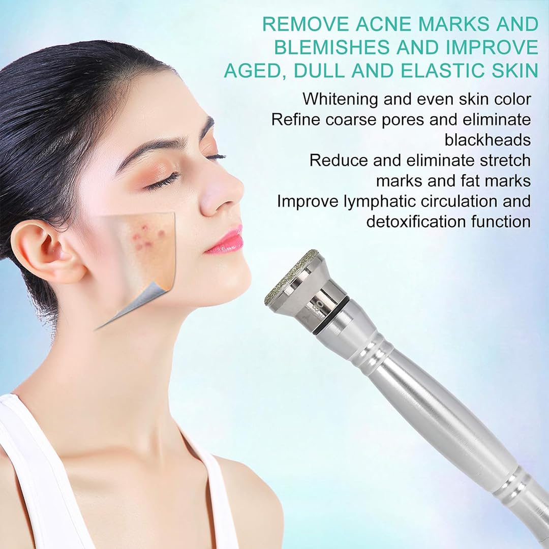 Diamond Microdermabrasion Machine for Facial, Professional At Home Beauty Device with Vacuum Suction, Diamond Tip Exfoliation & Hydration Spray, Deep Pore Cleaner, Blackhead Remover, Anti Aging Skin Care Tool