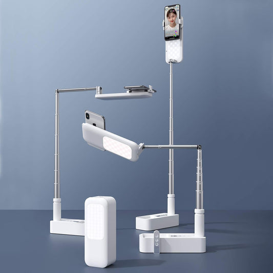 Selfie Ring Light Portable Mini LED Desk Ringlight 3200-5500K With 1000Mah Battery For Live Stream Make Up Youtube Tiktok Dimmable LED Camera Ring Light For Iphone & Android Phone