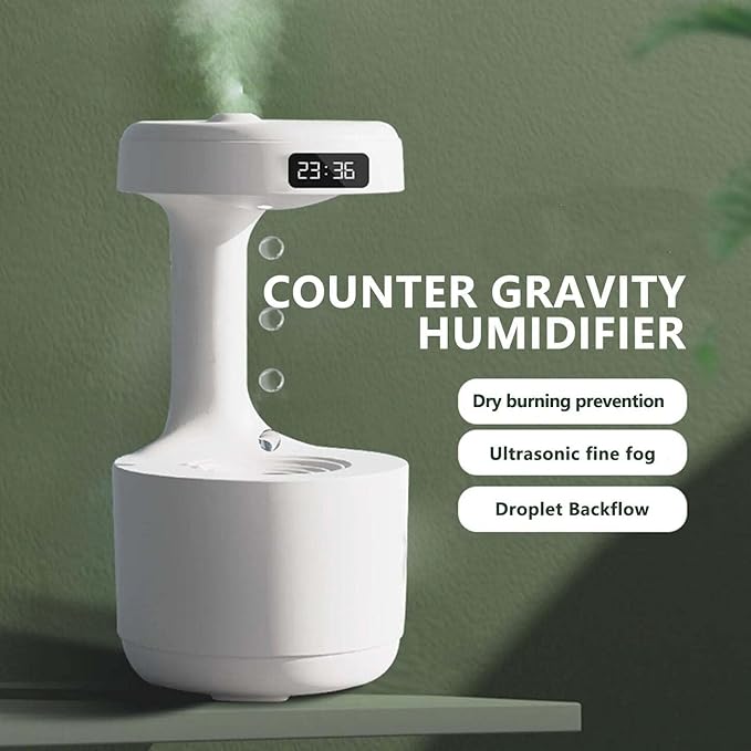 Anti-Gravity Humidifier spreads an ultra LED Lights, and Whisper-Quiet Operation for Home Comfort