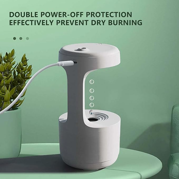 Anti-Gravity Humidifier spreads an ultra LED Lights, and Whisper-Quiet Operation for Home Comfort