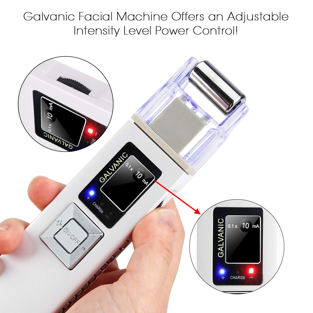 Portable Galvanic Microcurrent Skin Firming Machine, Anti-aging Face Lift Massager Home Use Beauty Salon Device