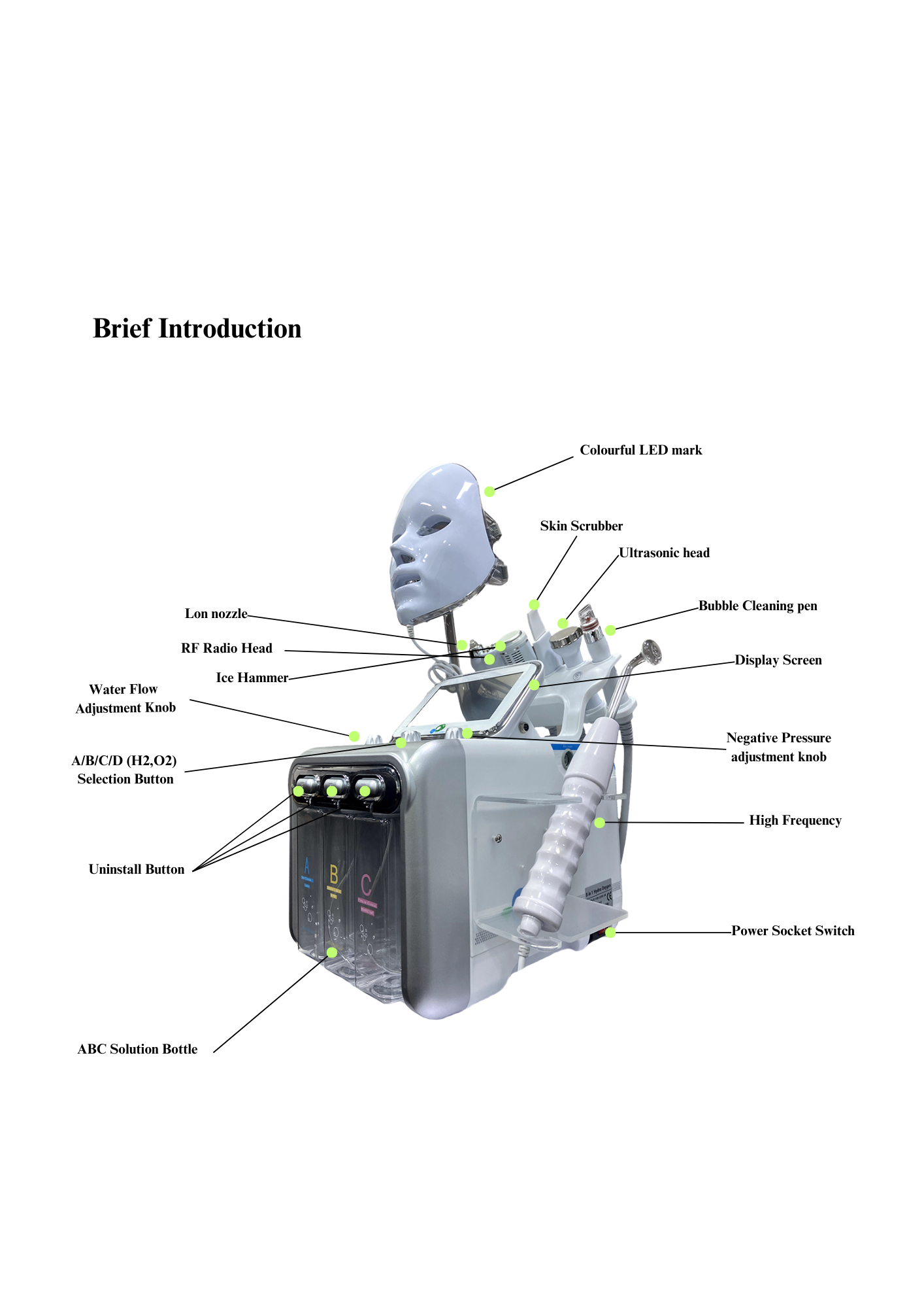 Beautrix Aesthetics 8-in-1 Hydra Facial Machine with 8 Probes for Comprehensive Skin Care