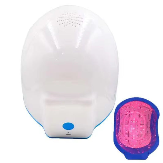 Laser Hair Regrowth Helmet front view with interior lights
