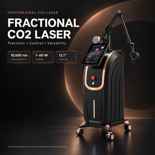 Fractional CO2 laser — professional multi-mode system, 10600 nm wavelength, 1-60 W output