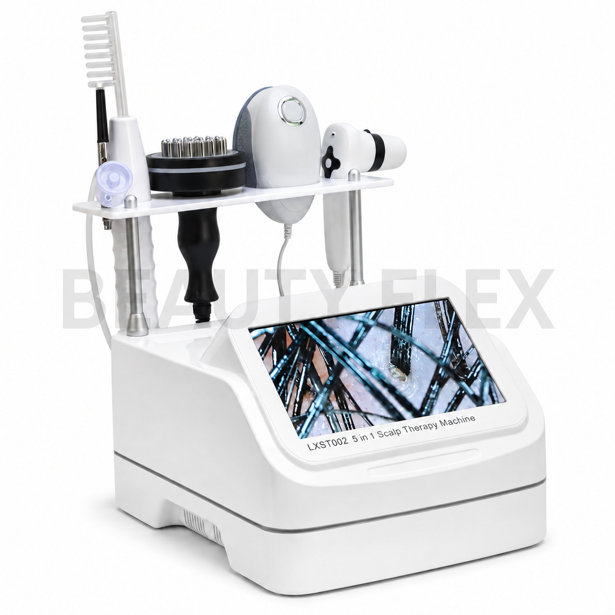 5-in-1 Professional Scalp Care Machine with HD scalp camera, spray handle and massage tools