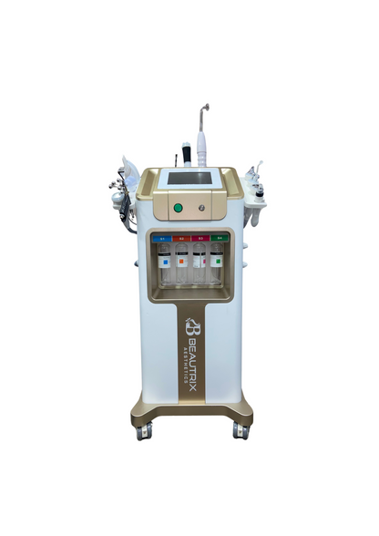 Beautrix Aesthetics 13-in-1 Hydra Facial Machine | Advanced Skin Care Device with Oxygeneo, RF Therapy, Eye Ultrasonic, Magic Ball & Diamond Dermabrasion for Deep Cleansing, Anti-Aging & Skin Rejuvenation