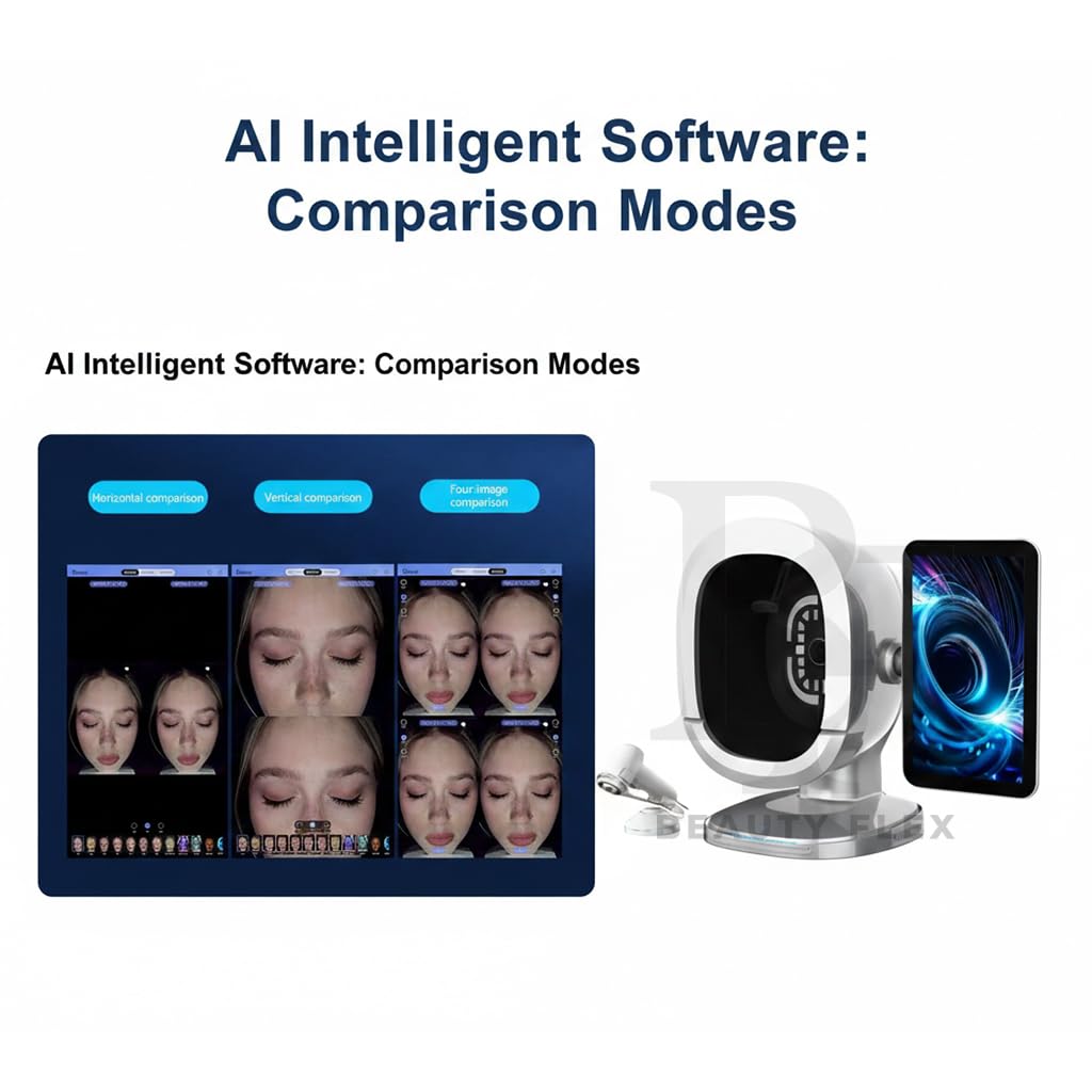 Bitmoji B3 2 in 1 Face and Skin Analyzer By Beauty Flex | Professional facial skin imaging and Ai Reporting System