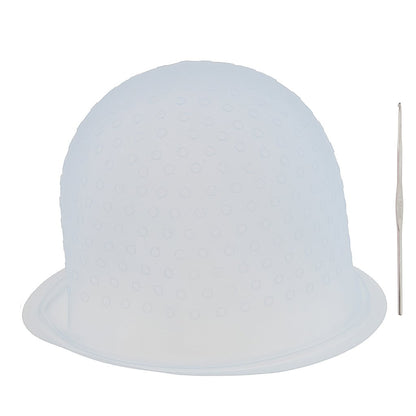 1PCS Professional Reusable Hair Coloring Highlighting Bleaching Cap with Hook Salon Home Tools - blue