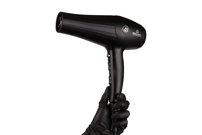 Hair Dryer, 1800W AC Motor, 2 Speed and 3 Heat Settings, Black