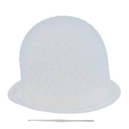 1PCS Professional Reusable Hair Coloring Highlighting Bleaching Cap with Hook Salon Home Tools - blue
