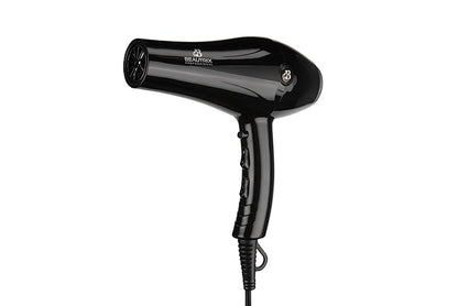 Hair Dryer 1800W AC motor black with Beaufix logo, 2 speed settings