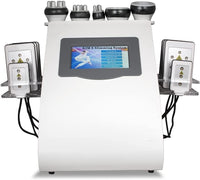 6 in 1 ultrasonic cavitation and RF body slimming machine with LCD display and lipo laser pads