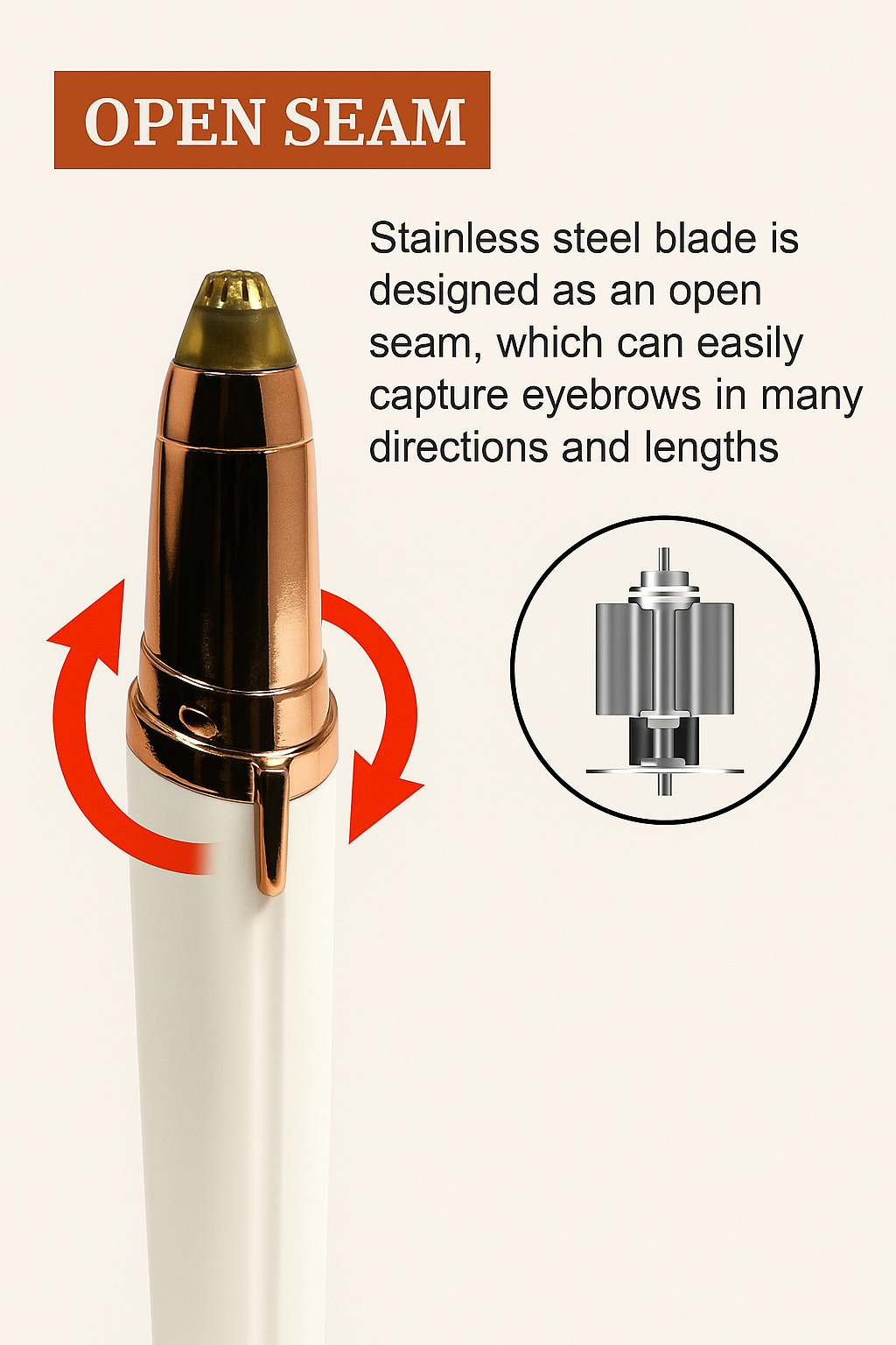 Flawless Brows Rechargeable Eyebrow Hair Remover – 18K Gold Plated