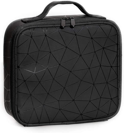 Vanity Case Makeup Jewellery Nail Polish Beauty Box Beauty Accessories Storage Cosmetic Bag (Matt Black), 26 x 9 x 23 Centimeters