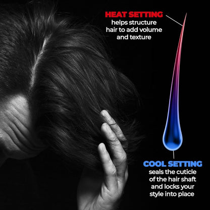 Hair Dryer, 2200W, 3 Heat and Speed Settings, Black with Rose Gold Accent