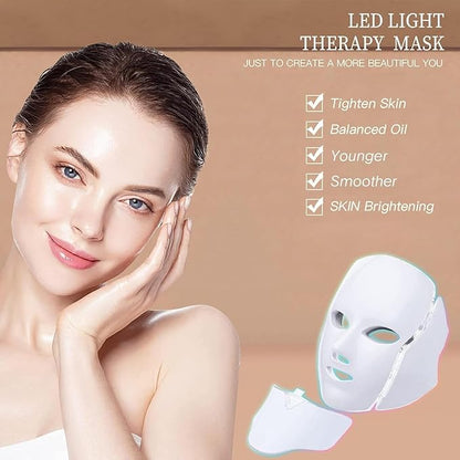 EliteSkin Luxe LED Face Mask - Premium 7-Color Light Therapy with Advanced Blue & Red Spectrum