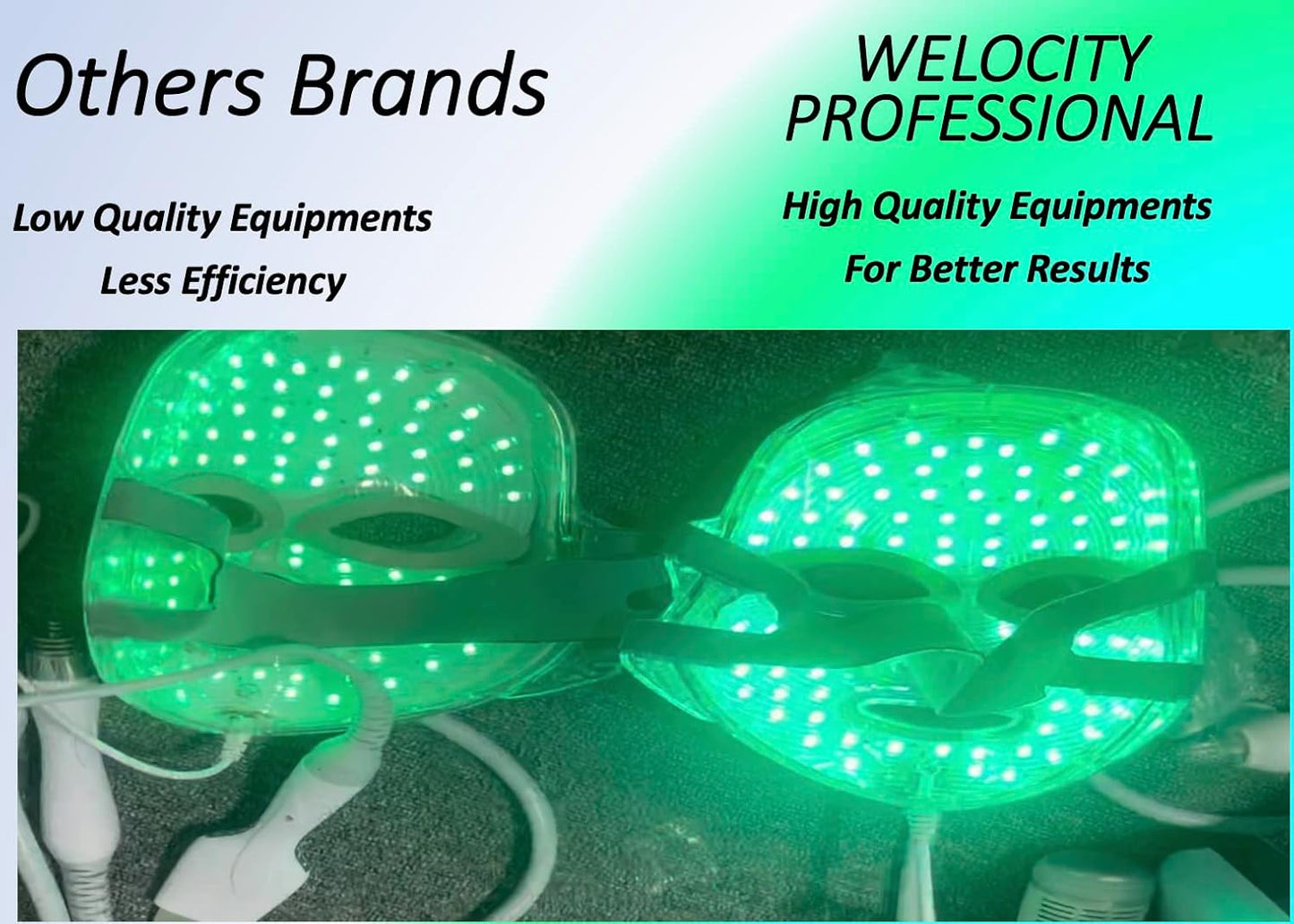 Led Face Mask Light Therapy, 7 Led Light Therapy Facial Skin Care Mask, Blue & Red Light for Acne Photon Mask, Korea PDT Technology for Acne Reduction