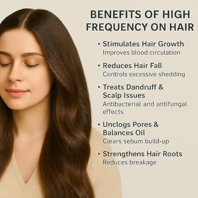 High Frequency Machine Master: Dual-Use Portable Electrode Wand for Enhanced Hair Growth & Scalp Health, Plus Acne Treatment - Your All-in-One Solution for Hair and Facial Care