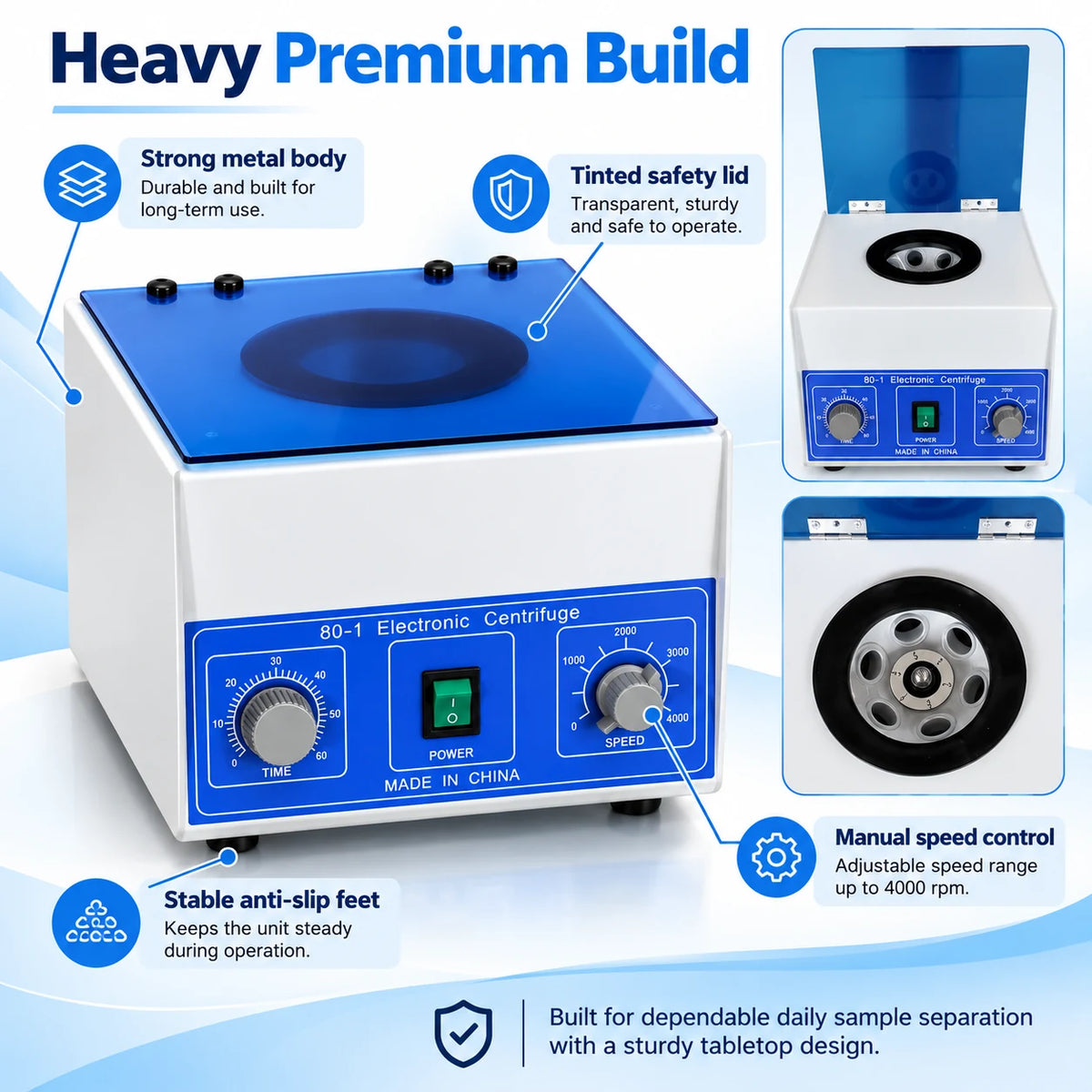 Heavy duty 80-1 PRP centrifuge with manual controls