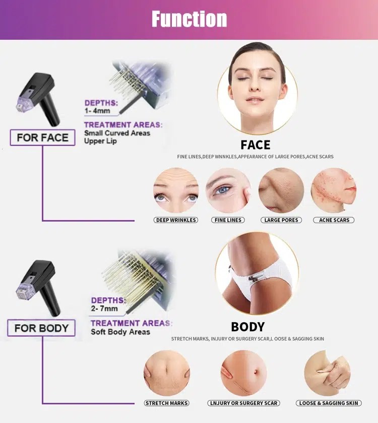 3 in 1 Fractional Morphues RF Microneedling Machine Crystallite Depth 8 / MNRF Machine