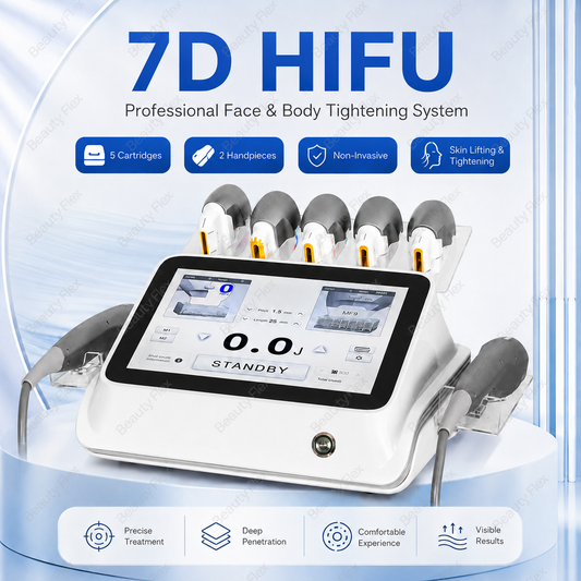 Professional 7D HIFU machine for face and body skin tightening