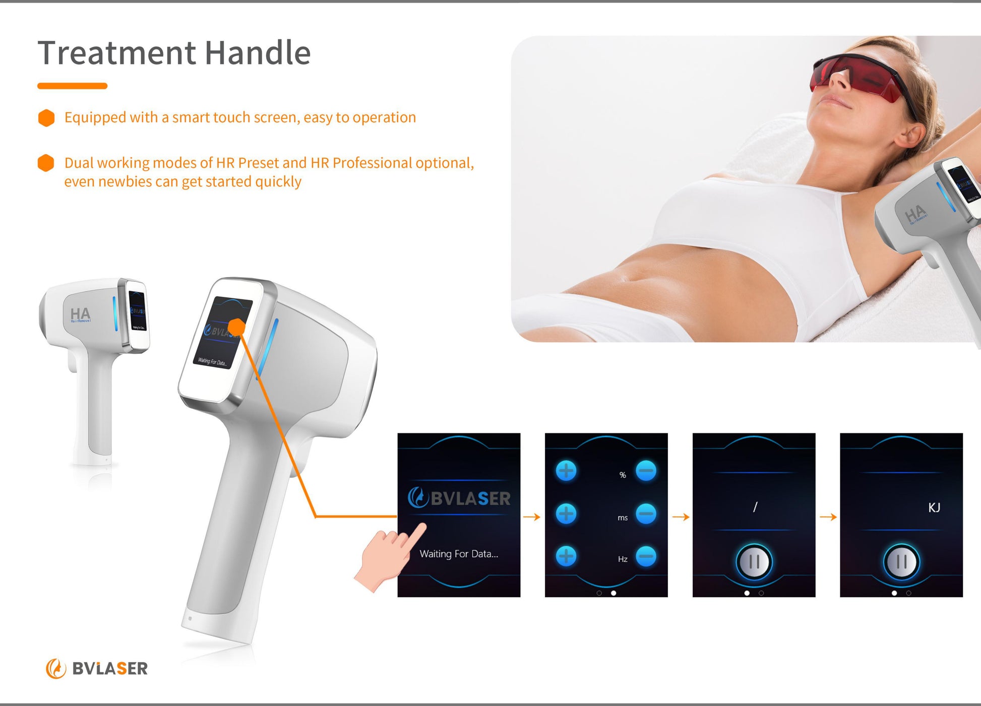 BVLaser 4D Diode Laser – Sapphire Contact Cooling Treatment Handle