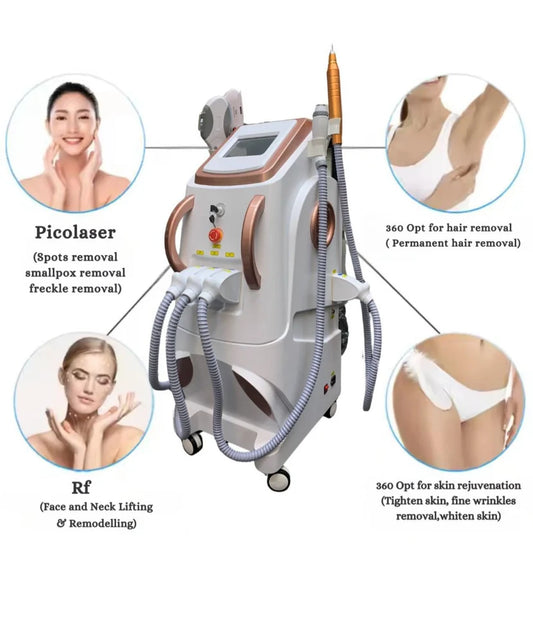 4-in-1 Clinical IPL Laser Machine with NdYag Pico & RF — Beauty Flex